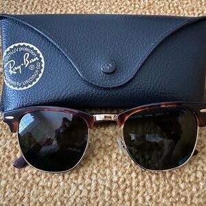 Ray-Ban Tortoise Frame Sunglasses with Black Case